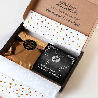 Personalized engraved Corgi silver necklace in a jewelry box with a sweet message card...