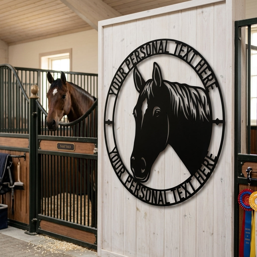 Personalized Danish Warmblood Horse Name Metal Sign. Custom Horselover Wall Decor Gift