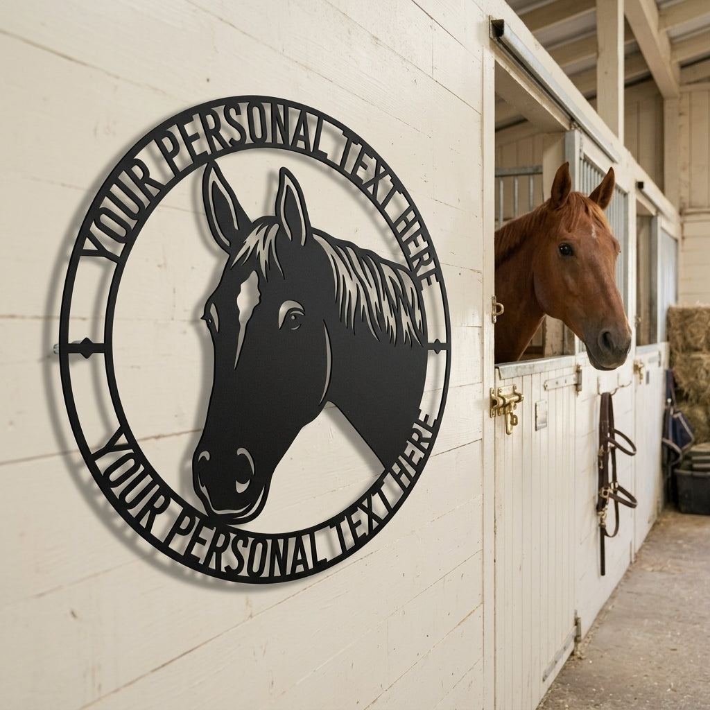 Personalized Danish Warmblood Horse Name Metal Sign. Custom Horselover Wall Decor Gift