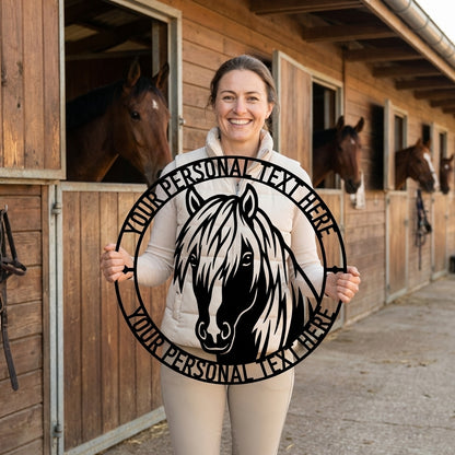 Personalized Icelandic Horse Name Metal Sign Gift. Custom Horselover Wall Decor Gift