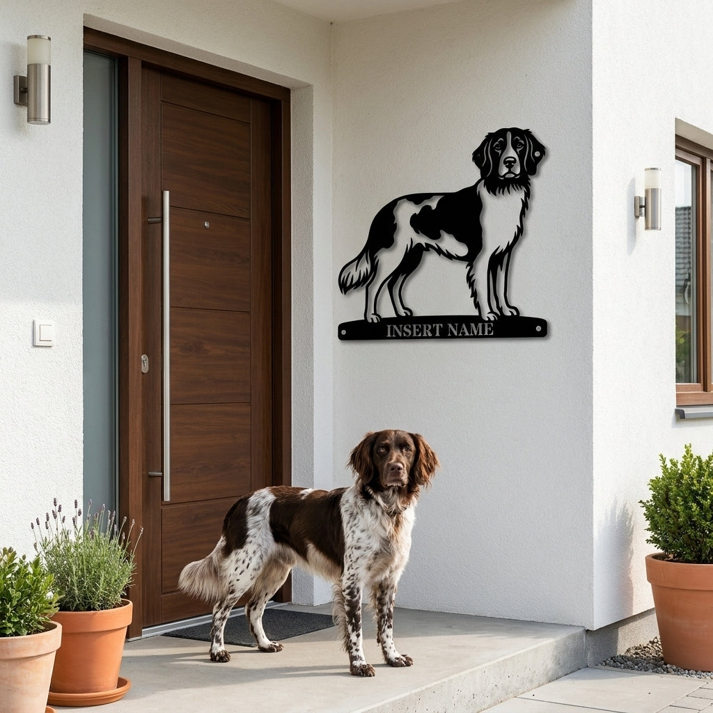Personalized Small Munsterlander Name Metal Sign. Custom Dog Owner Wall Decor Gift (Kopi)