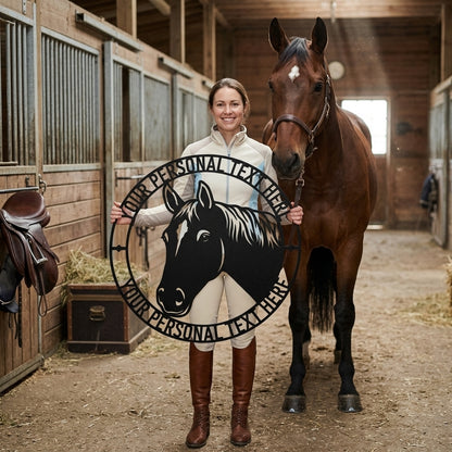 Personalized Danish Warmblood Horse Name Metal Sign. Custom Horselover Wall Decor Gift