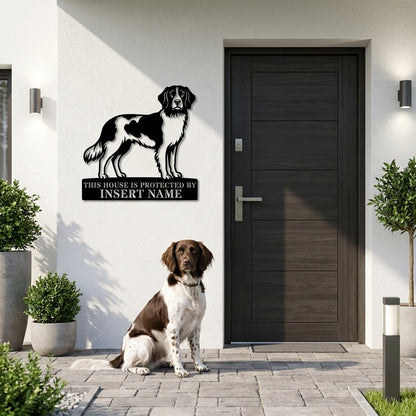Personalized Small Munsterlander Guard Metal Sign. Custom Dog Name Wall Decor