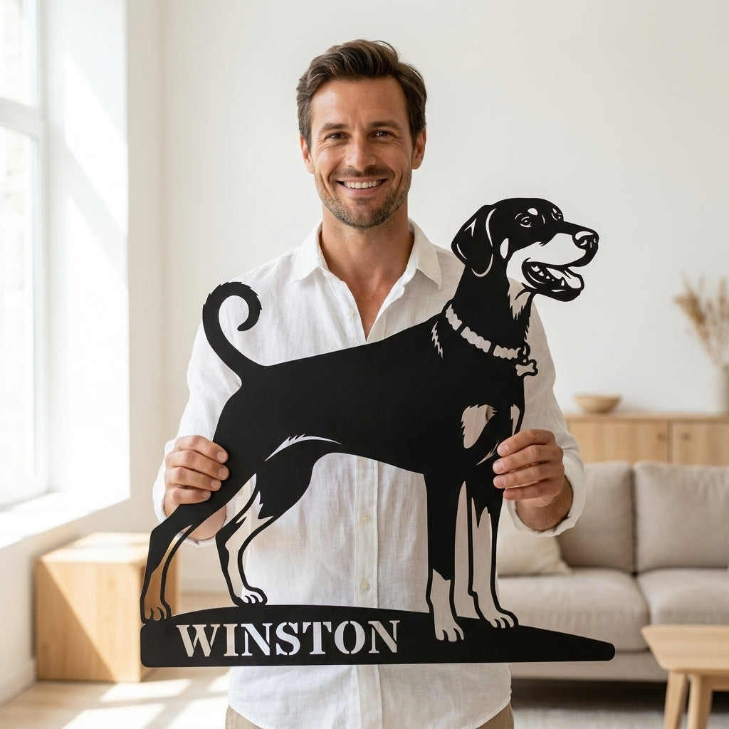 Personalized Dobermann Name Metal Sign. Custom Dog Owner Wall Decor Gift