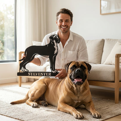 Bullmastiff Name Metal Sign. Custom Dog Owner Wall Decor Gift