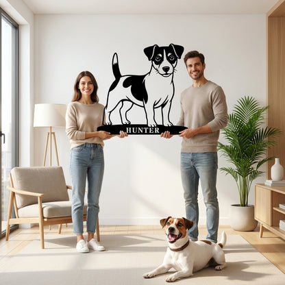 Personalized Jack Russell Terrier Name Metal Sign. Custom Dog Owner Wall Decor Gift