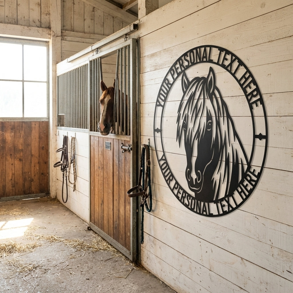 Personalized Icelandic Horse Name Metal Sign Gift. Custom Horselover Wall Decor Gift