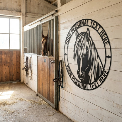Personalized Icelandic Horse Name Metal Sign Gift. Custom Horselover Wall Decor Gift