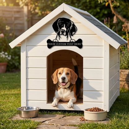 Personalized Beagle Name Metal Sign. Customizable Dog Owner Wall Decor Gift