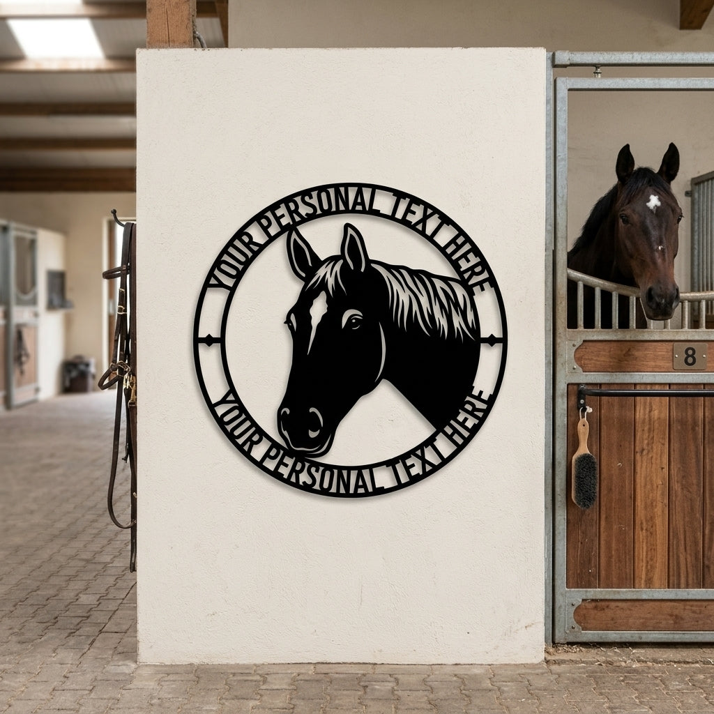 Personalized Danish Warmblood Horse Name Metal Sign. Custom Horselover Wall Decor Gift