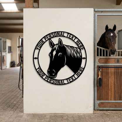 Personalized Danish Warmblood Horse Name Metal Sign. Custom Horselover Wall Decor Gift