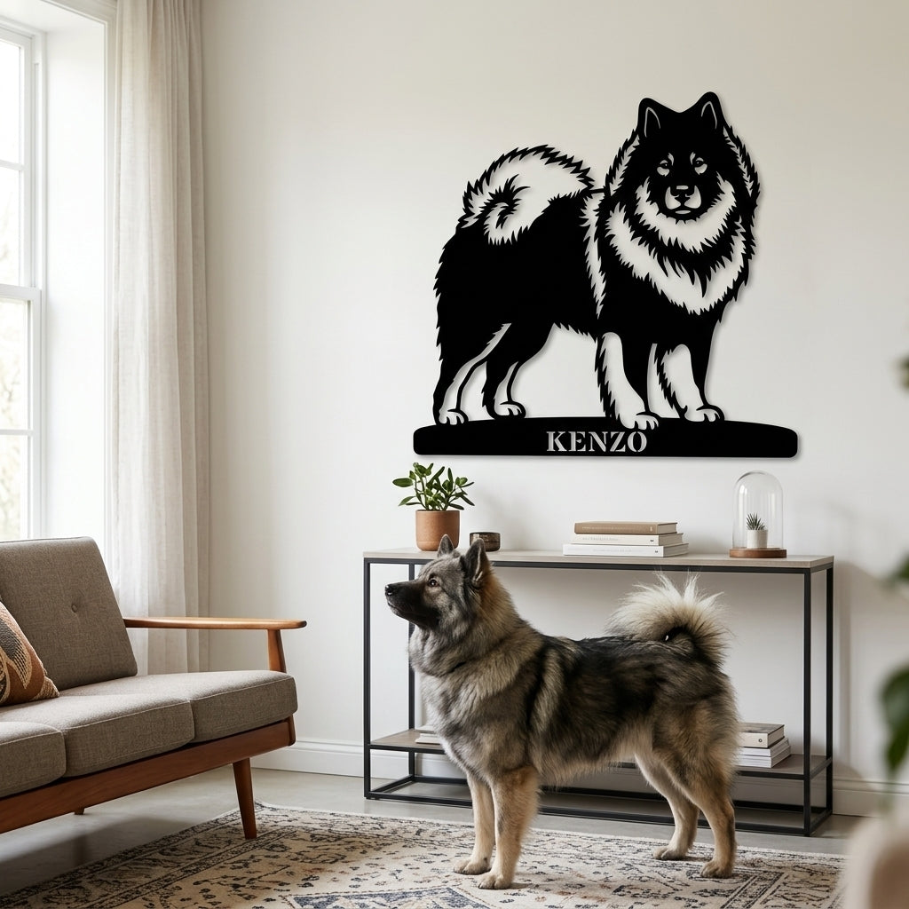 Personalized Eurasier Name Metal Sign. Custom Dog Owner Wall Decor Gift
