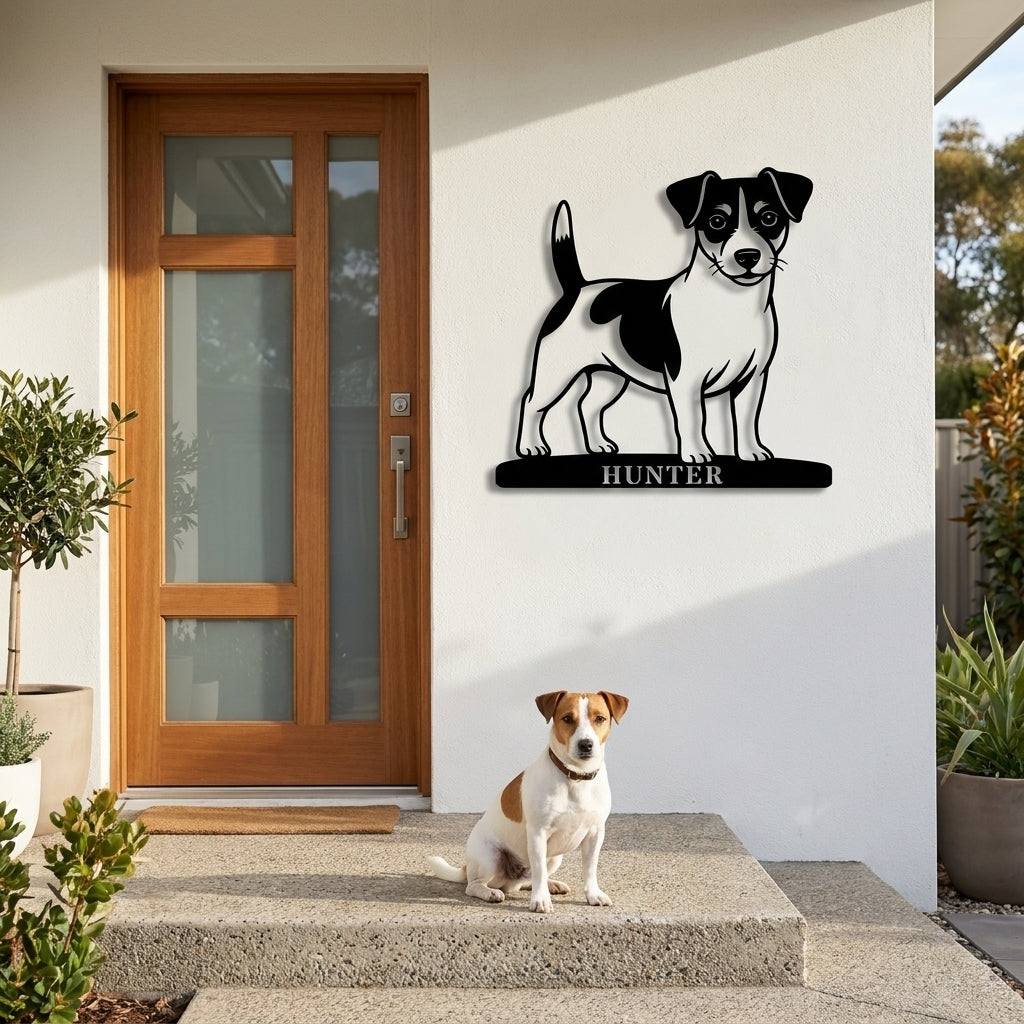 Personalized Jack Russell Terrier Name Metal Sign. Custom Dog Owner Wall Decor Gift