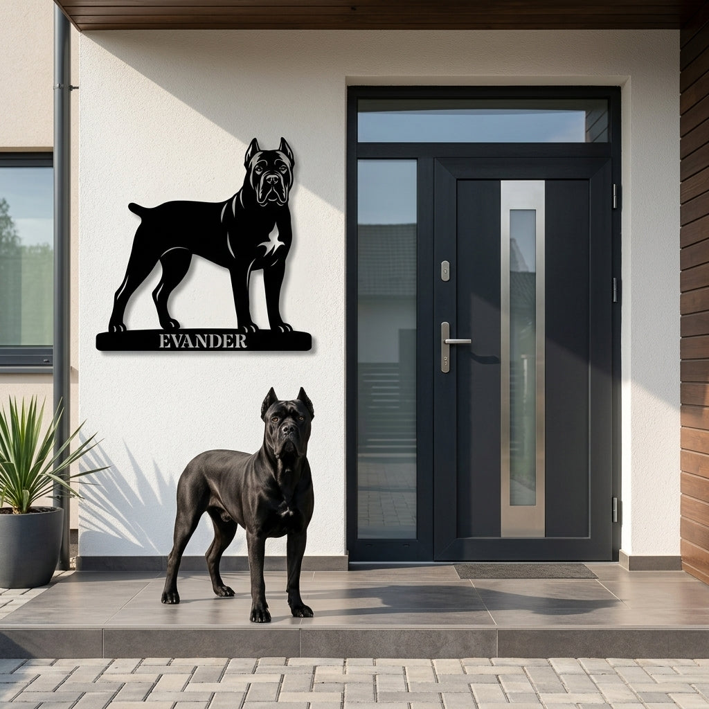 Personalized Cane Corso Name Metal Sign. Custom Dog Owner Wall Decor Gift