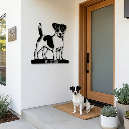Personalized Jack Russell Terrier Name Metal Sign. Custom Dog Owner Wall Decor Gift