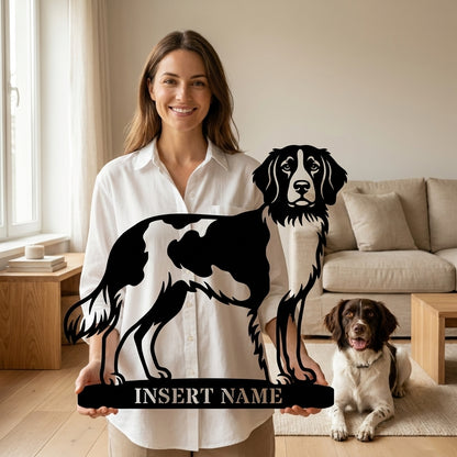 Personalized Small Munsterlander Name Metal Sign. Custom Dog Owner Wall Decor Gift (Kopi)