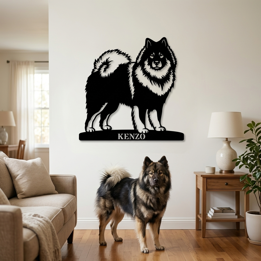 Personalized Eurasier Name Metal Sign. Custom Dog Owner Wall Decor Gift
