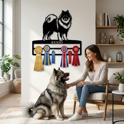 Personalized Eurasier Rosette Name Metal Sign Champion Display