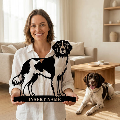 Personalized Small Munsterlander Name Metal Sign. Custom Dog Owner Wall Decor Gift (Kopi)