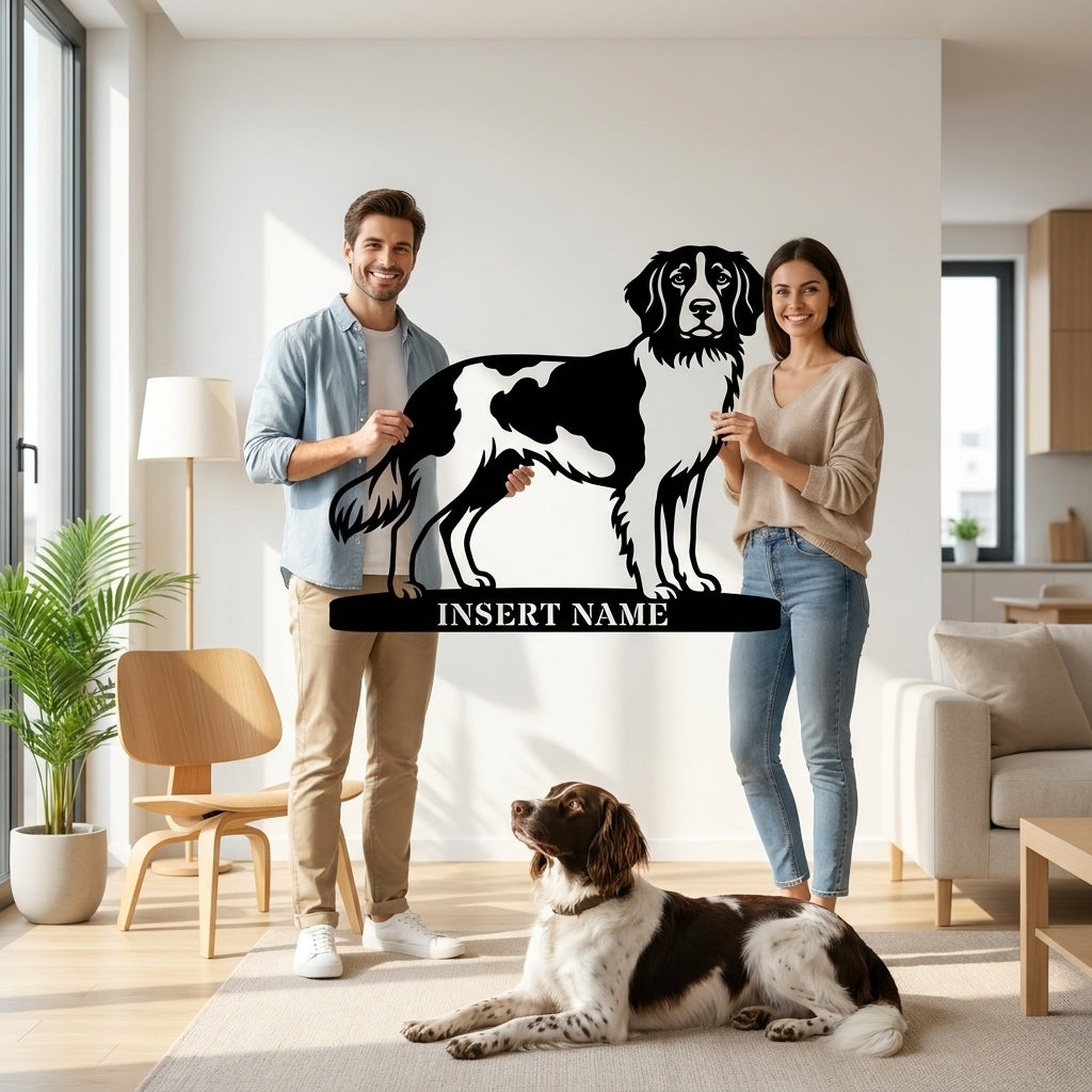 Personalized Small Munsterlander Name Metal Sign. Custom Dog Owner Wall Decor Gift (Kopi)