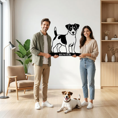 Personalized Jack Russell Terrier Name Metal Sign. Custom Dog Owner Wall Decor Gift
