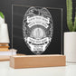 Personalized Police Badge Name Acrylic Lightning Sign. Custom Policeman LED Plaque Gift. Cop Gift. Officer Name Gifts. Law Enforcement Decor
