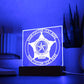 Personalized Five point Star Police Badge Name Acrylic Sign. Custom Police Shield LED Plaque Gift. Officer Name Gifts. Law Enforcement Decor