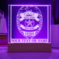 Personalized Police Shield Name Acrylic Sign. Custom Police Officer LED Plaque Gift.  Cop Gift. Officer Name Gifts. Law Enforcement Decor