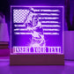 Personalized Ironworker LED Acrylic Sign Gift. Custom Blacksmithing Plaque Gift