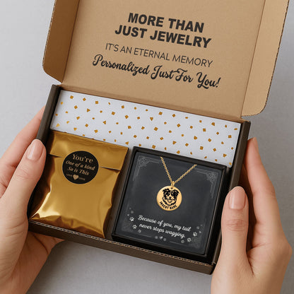 Personalized Australian Shepherd Dog Mom Necklace with message card + Jewelry Gift Box