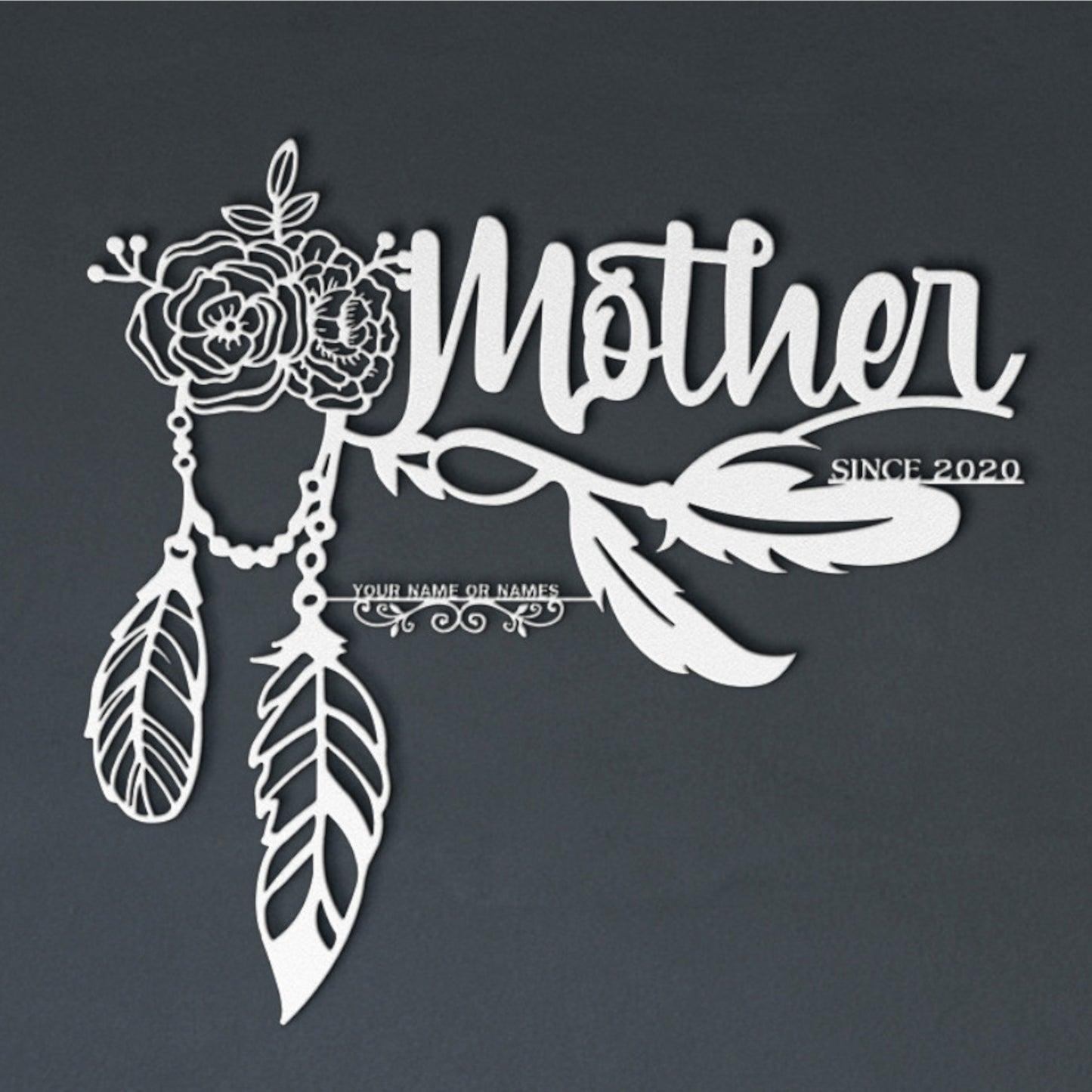 Mothers Day Dreamcatcher Personalized Metal Sign Gift. Family Wall Decoration. Custom Wall Hanging Gift. Wall Art Decor Gift For My Mother