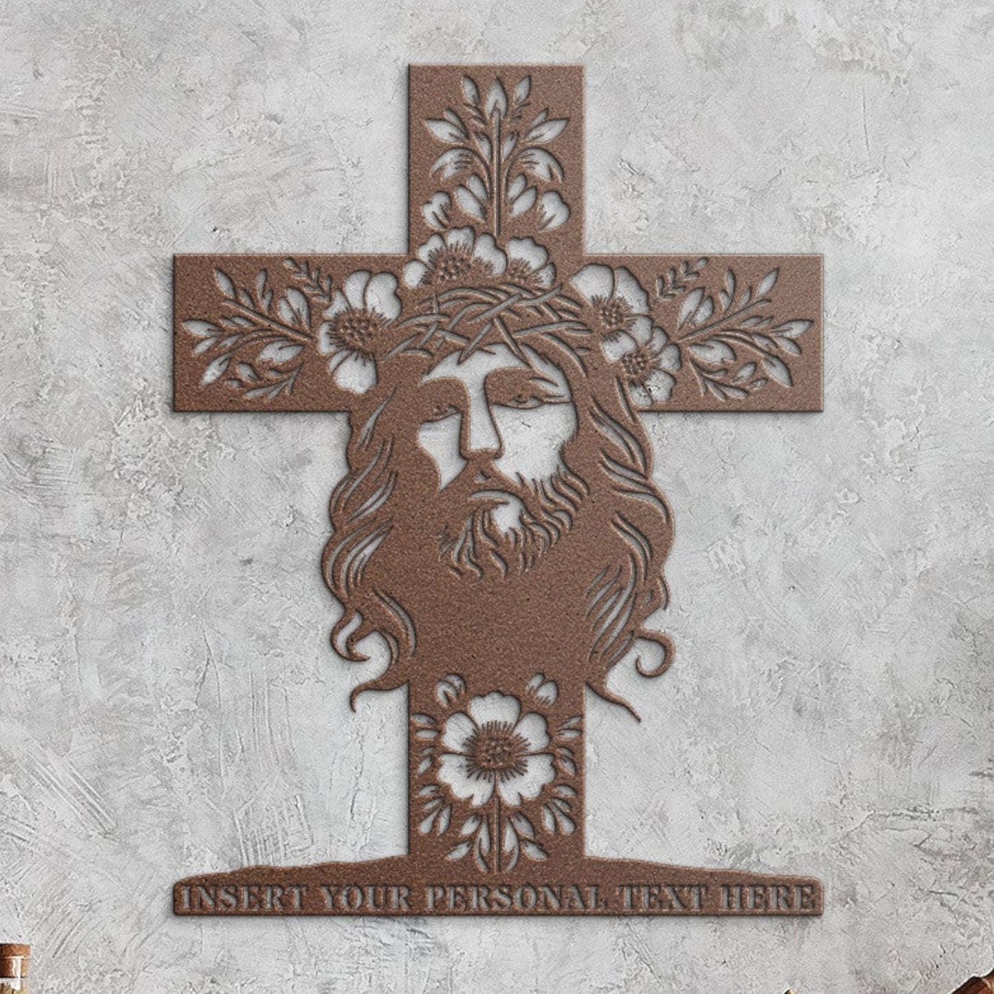 Personalized Religious Lord Metal Sign Gift. Custom Jesus Christ Cross Wall Decor. Personal Faith Decoration. Unique Messiah Wall Hanging