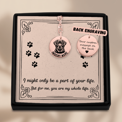 Personalized Labrador Retriever engraved keychains with jewelry gift box and message card