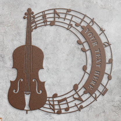 Personalized Cello And Notes Name Metal Sign. Custom Cellist Wall Decor Gift. Musician Entertainer. Music Room Display. Musical Wall Hanging