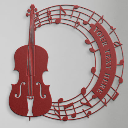 Personalized Cello And Notes Name Metal Sign. Custom Cellist Wall Decor Gift. Musician Entertainer. Music Room Display. Musical Wall Hanging