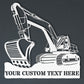 Personalized Excavator Digging Metal Sign With Custom Text, Excavater Operater Gift, Heavy Machinery Wall Decor, Machine Operator Wall Art