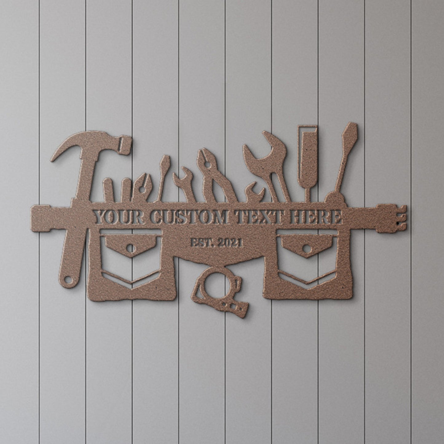 Personalized Carpenter Tool Belt Metal Sign Gift. Carpenter Steel Sign Monogram. Custom Woodworker Plaque. Joiner Wall Decor. Gift for DIY.