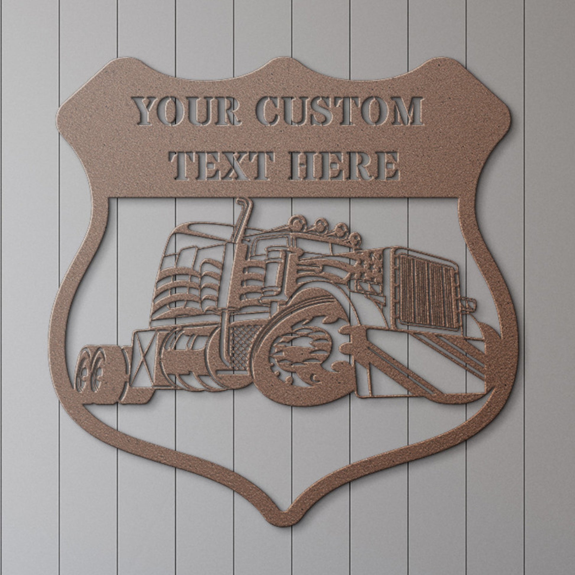 Personalized Route 66 US Trucker Name Metal Sign Monogram. Custom American Truck Driver Wall Decor. Big Rig 18-Wheeler. Route 66 Garage Sign