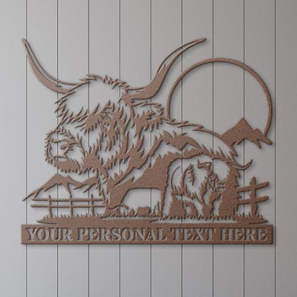 Personalized Yak Name Metal Sign Gift. Custom Yak Ox Wall Decor Display. Yak portrait Wall Art. Yak Farm Owner. Landscape Display. Yak Ranch