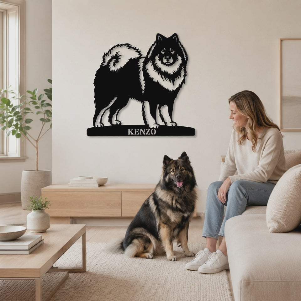 Personalized Eurasier Name Metal Sign. Custom Dog Owner Wall Decor Gift