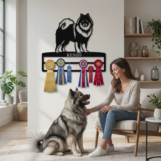 Personalized Eurasier Rosette Name Metal Sign Champion Display
