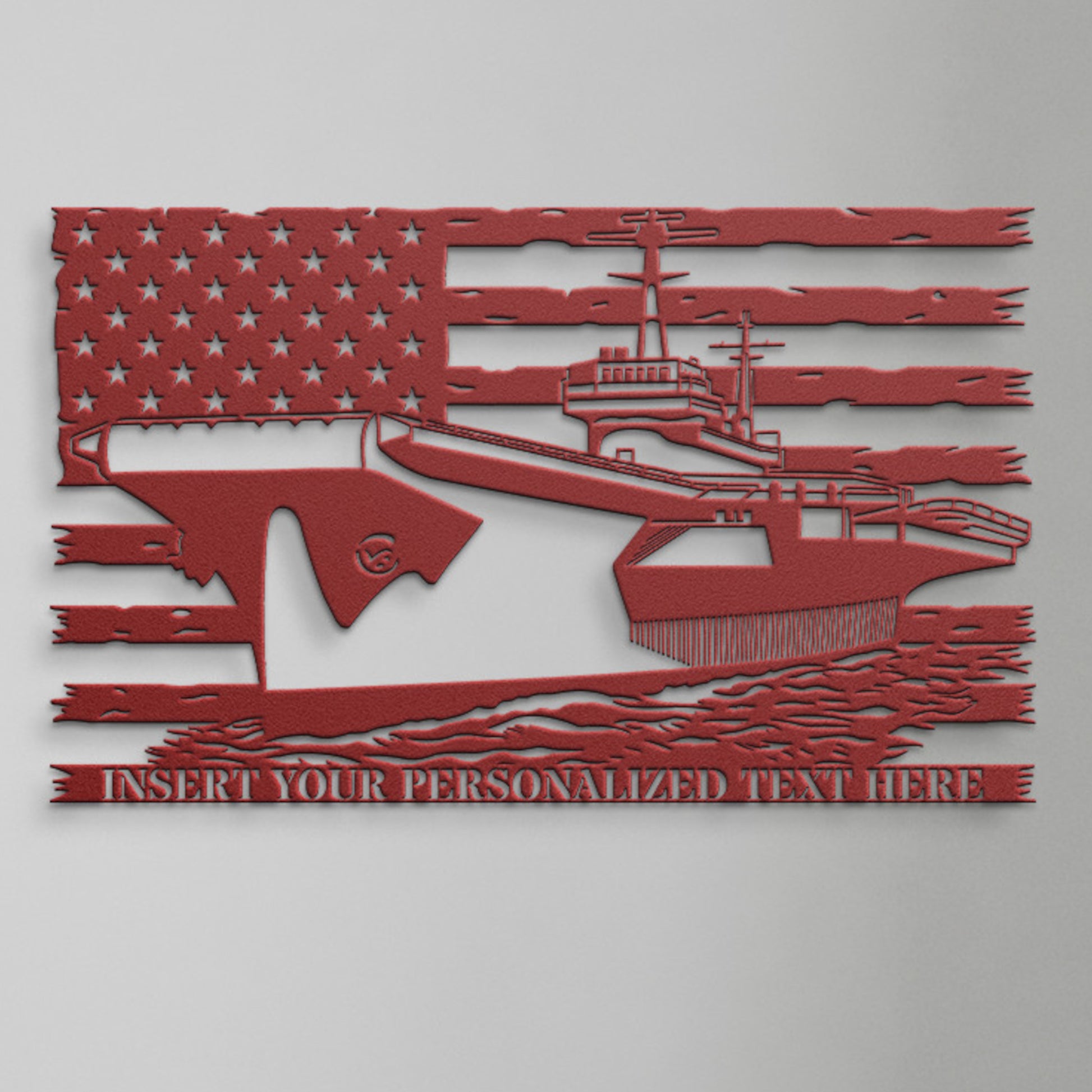 Personalized US Battleship Name Metal Sign Gift. Customizable Aircraft Carrier Sign. Custom Navy Wall Decor. Military Tribute Gift. Army Art