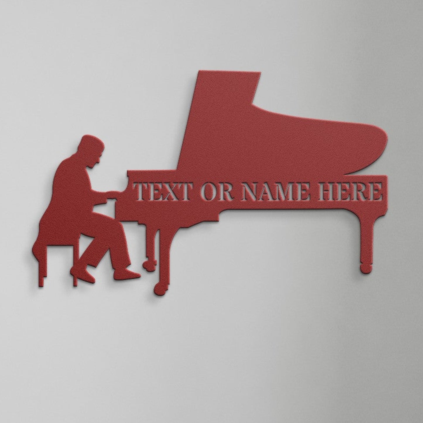 Personalized Musician Name Metal Sign. Custom Piano Player Wall Decor Gift. Personal Music Room Sign Gift. Music Entertainer Wall Hanging