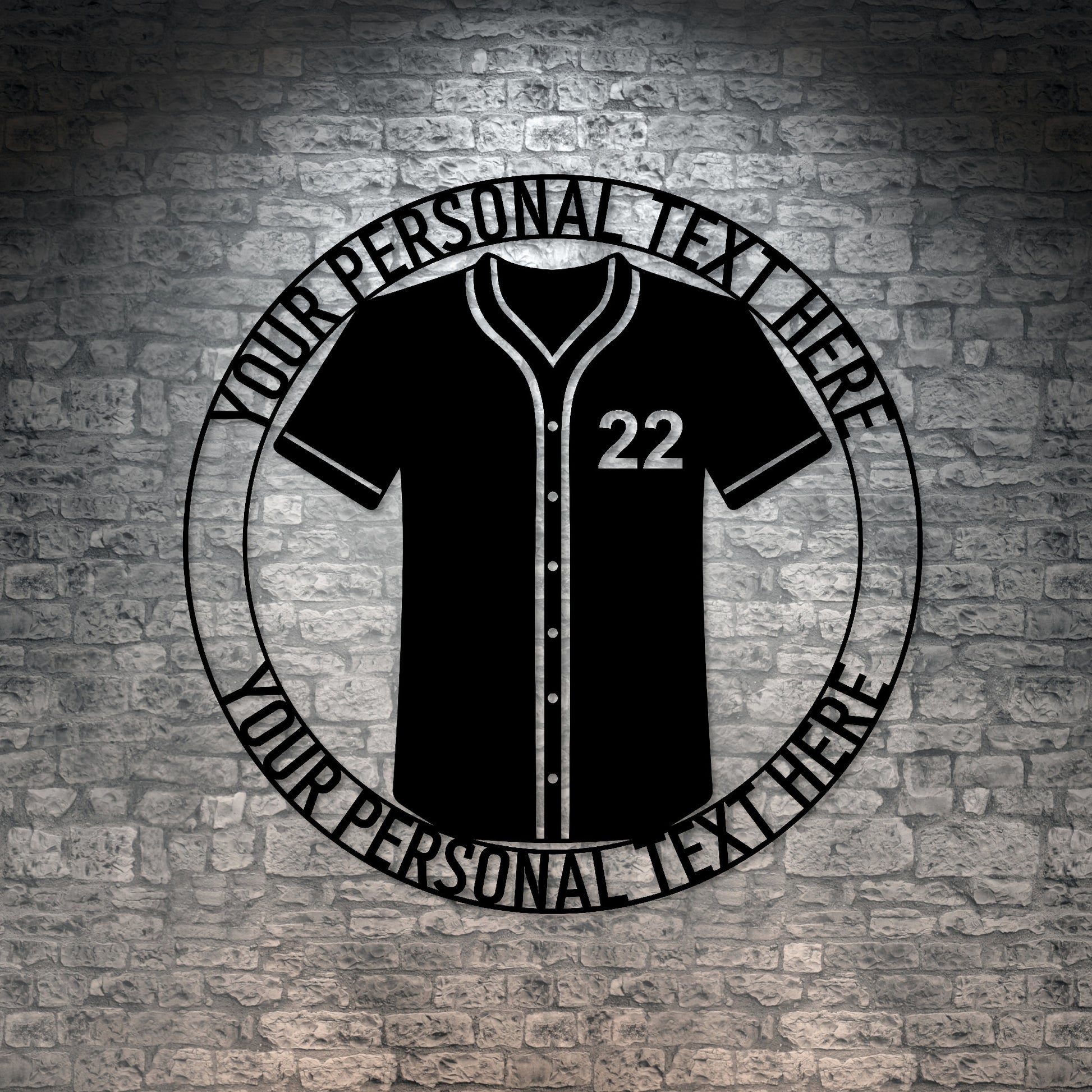 Personalized Baseball Player Name Metal Sign. Custom Baseball Jersey Shirt Number Decor. Softball Player Steel Sign Design. Sport Decoration