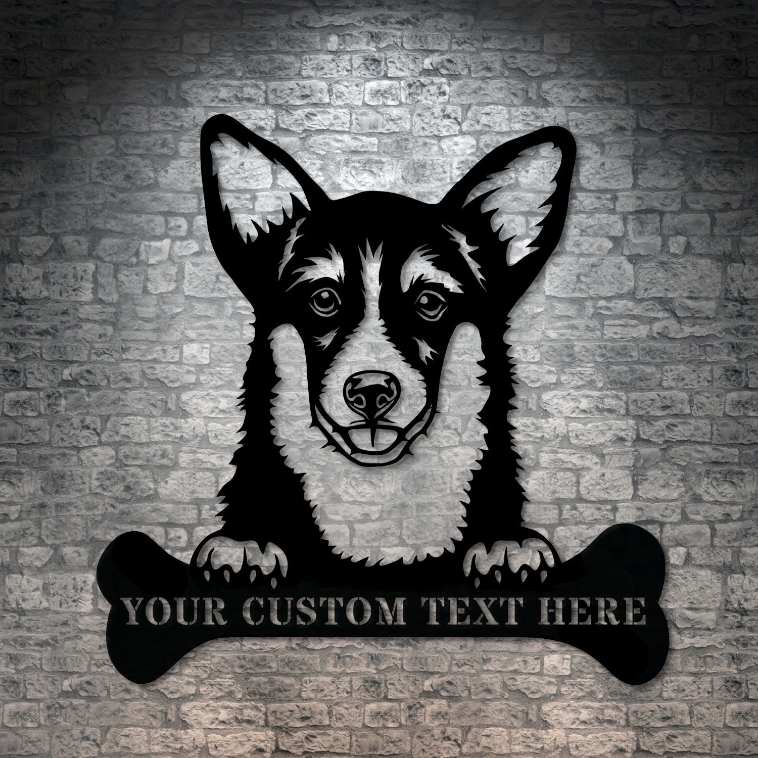 Personalized Corgi Name Metal Sign. Customizable Dog Owner Wall Decor Gift. Border Collie Portrait Yard Sign. Dog House Name Sign. Dog Lover