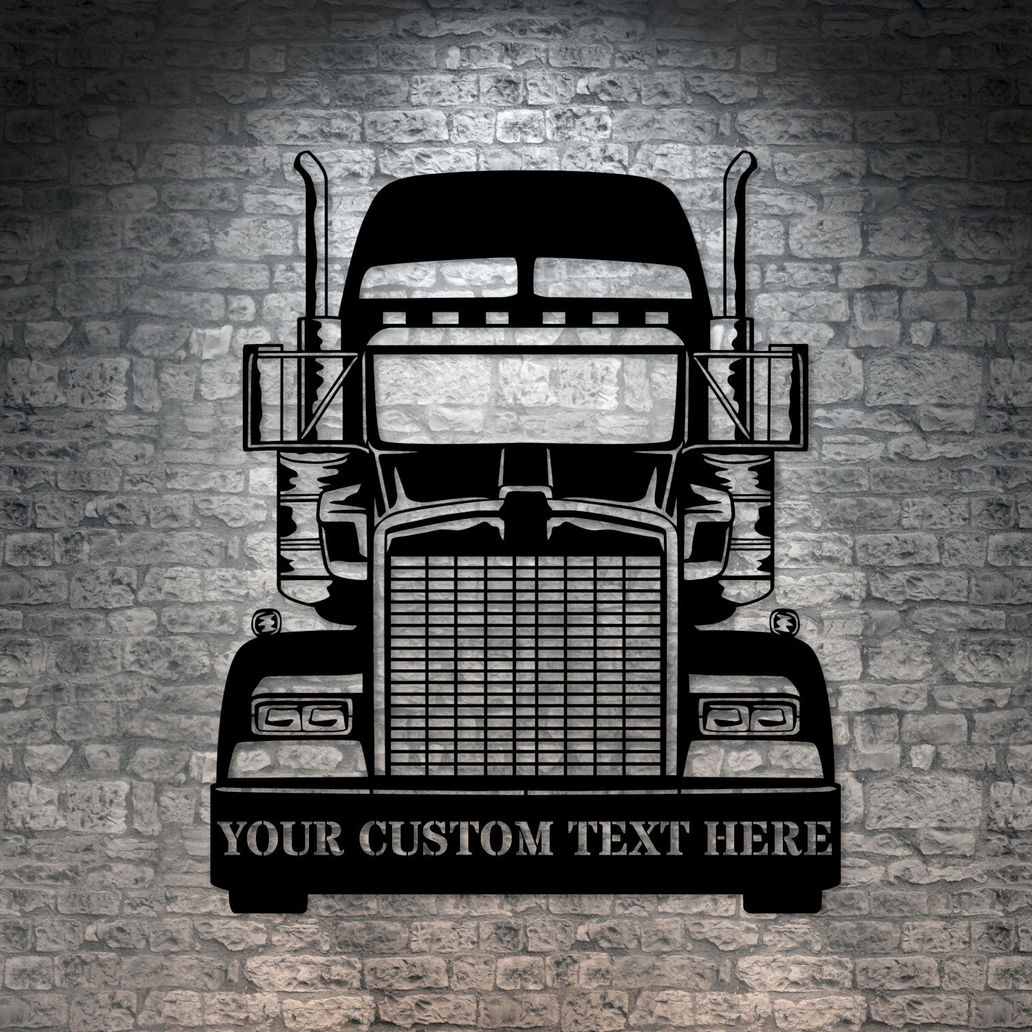 Personalized Retro Truck Driver Metal Name Sign. Customizable Trucker Wall Decor. US Big Rig 18 wheeler Gift. American Trucker Wall Art Gift