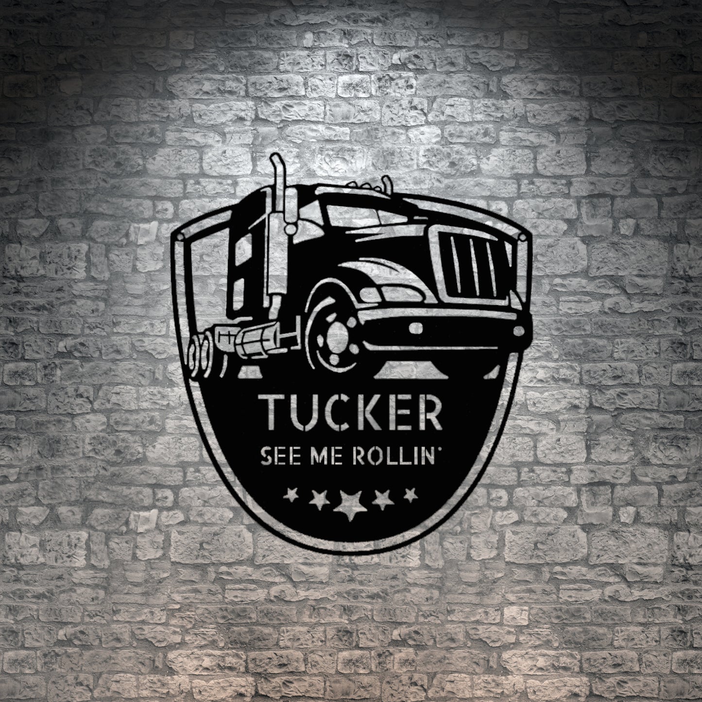 10-4 Trucker Metal Sign - Trucker Personalized Metal Sign - Metal Wall Sign For Trucker - Custom Trucker Metal Sign