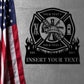 Personalized Firefighter Maltese Cross Metal Sign