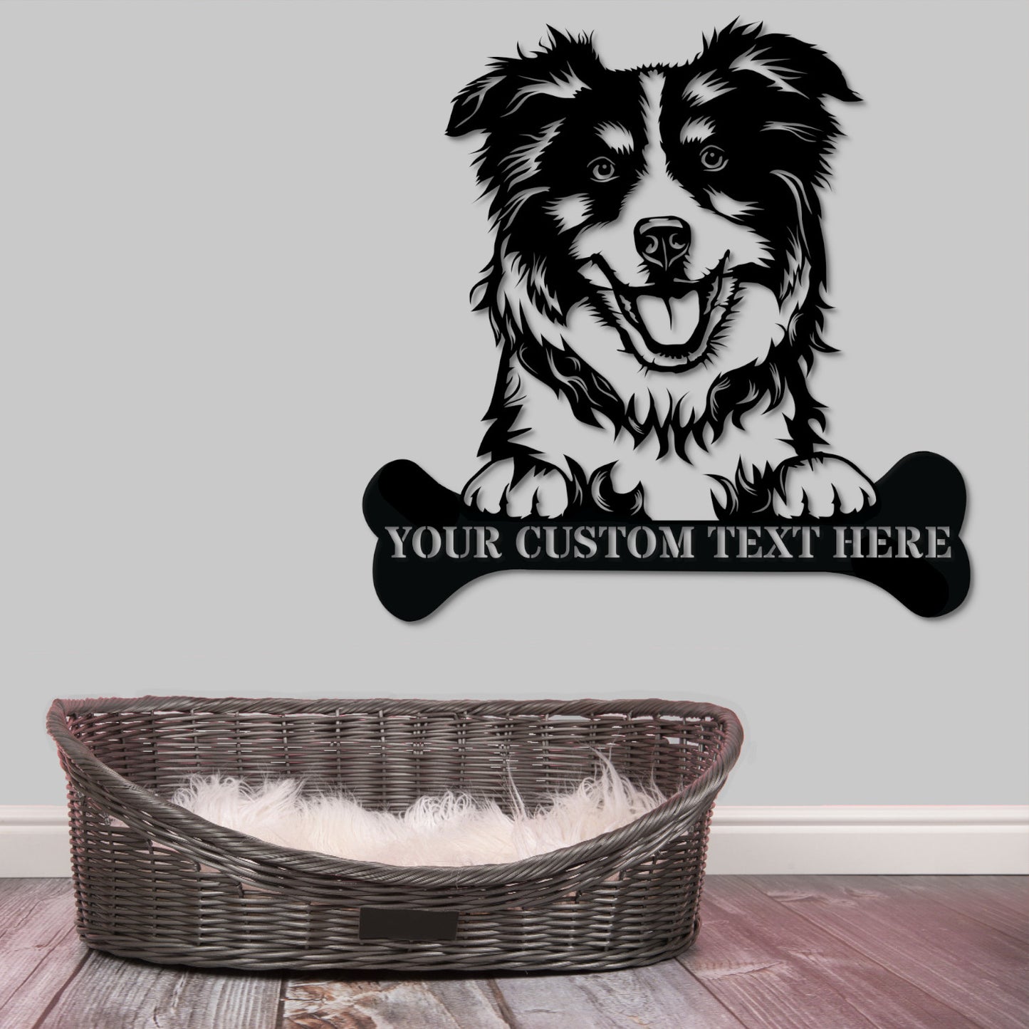 Personalized Australian Shepherd Metal Sign Gift. Custom Dog Owner Wall Art. Australian Shepherd Wall Decor Monogram. Gift For Dog Owner.