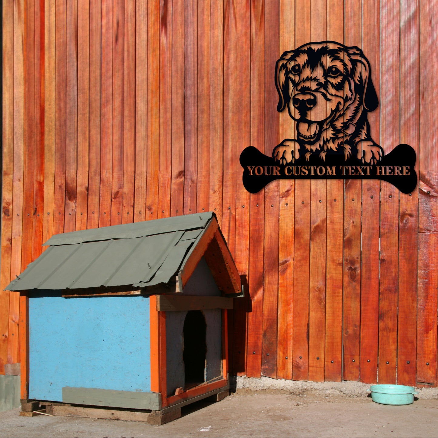 Personalized Labrador Retriever Name Metal Sign. Customizable Dog Lover Wall Decor Gift. Labrador Portrait Yard Sign. Dog House Name Sign